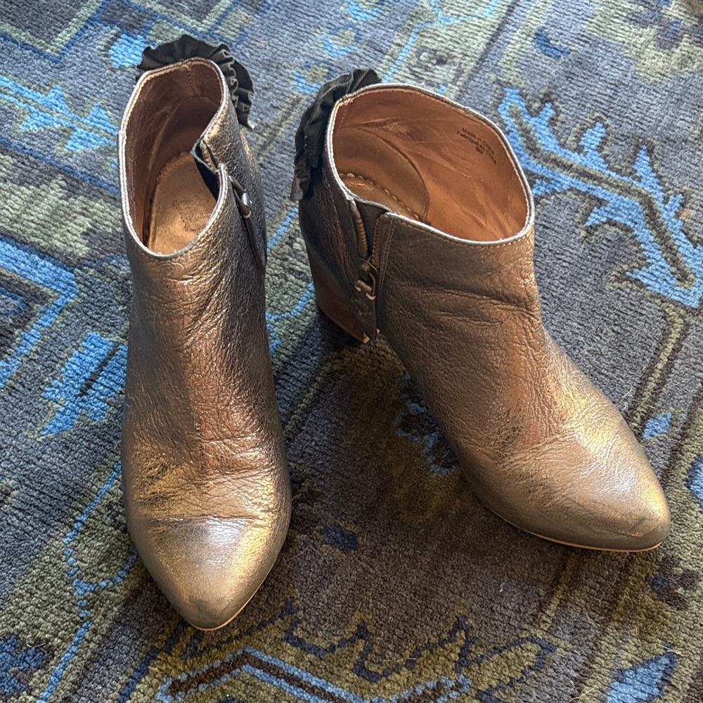Miss Albright Metallic Ankle Boots size 8